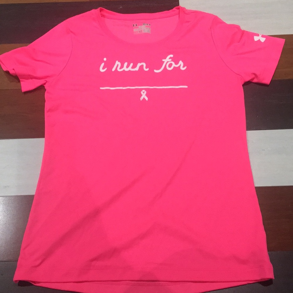 Under Armour breast cancer Running tee size small